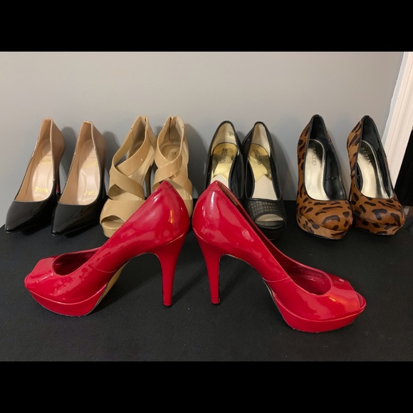 Sexy Red Peep Tor Pumps - Picture 5 of 6